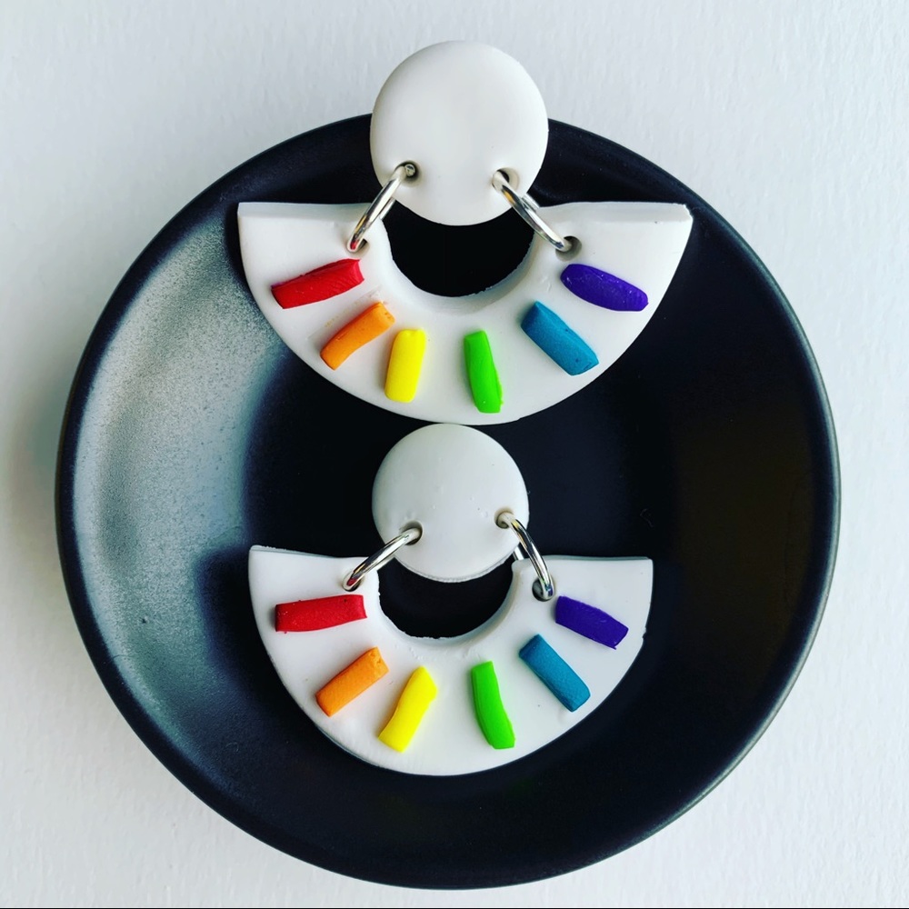 Polymer Clay Light Weight Hand Sculpted Earrings